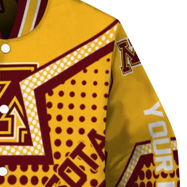 custom minnesota golden gophers star burst maroon varsity jacket premium grade.webp