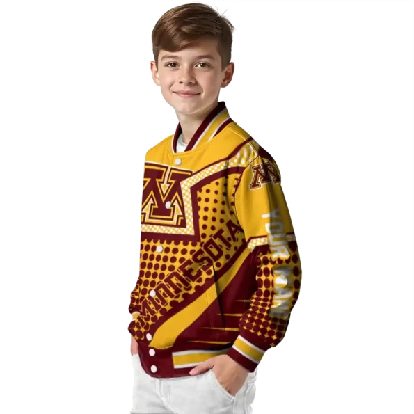 custom minnesota golden gophers star burst maroon varsity jacket trendy.webp