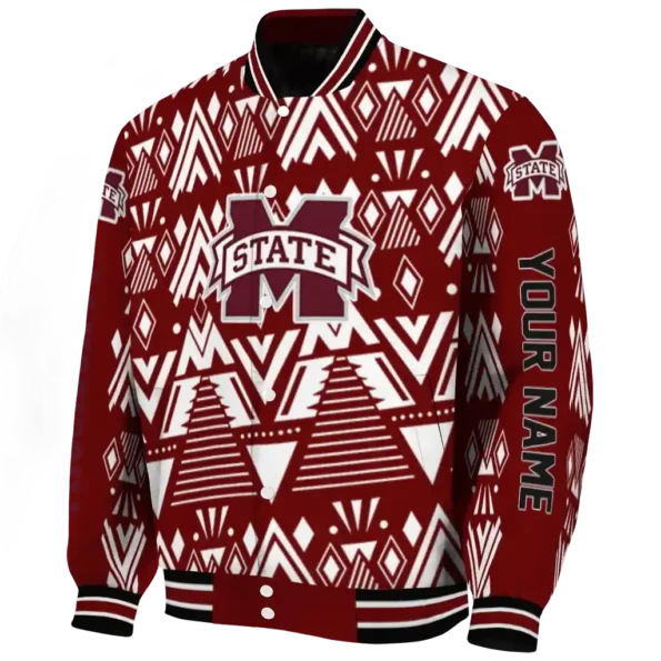 custom mississippi state bulldogs pyramid shapes maroon varsity jacket best selling.webp