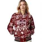 custom mississippi state bulldogs pyramid shapes maroon varsity jacket best selling.webp