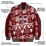 custom mississippi state bulldogs pyramid shapes maroon varsity jacket best selling.webp