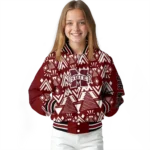 custom mississippi state bulldogs pyramid shapes maroon varsity jacket best selling.webp