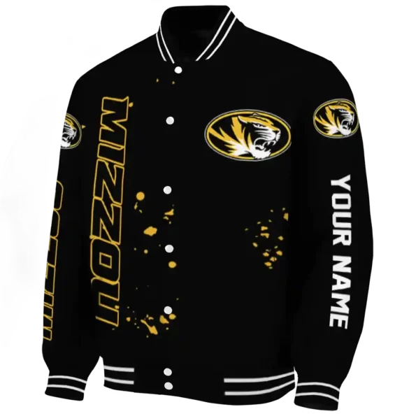 custom missouri tigers hexagon cluster black varsity jacket best selling