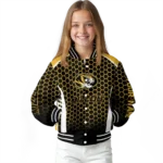 custom missouri tigers hexagon grid black varsity jacket best selling.webp
