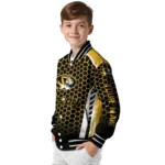 custom missouri tigers hexagon grid black varsity jacket best selling.webp
