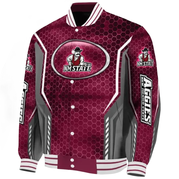 custom new mexico state aggies power plate crimson varsity jacket best selling