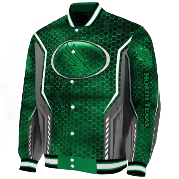 custom north texas mean green power plate green varsity jacket best selling