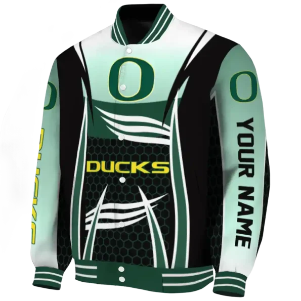 custom oregon ducks mesh effect green black varsity jacket best selling