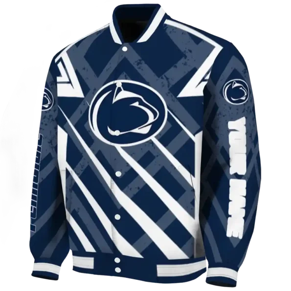 custom penn state nittany lions chevron angles blue varsity jacket best selling