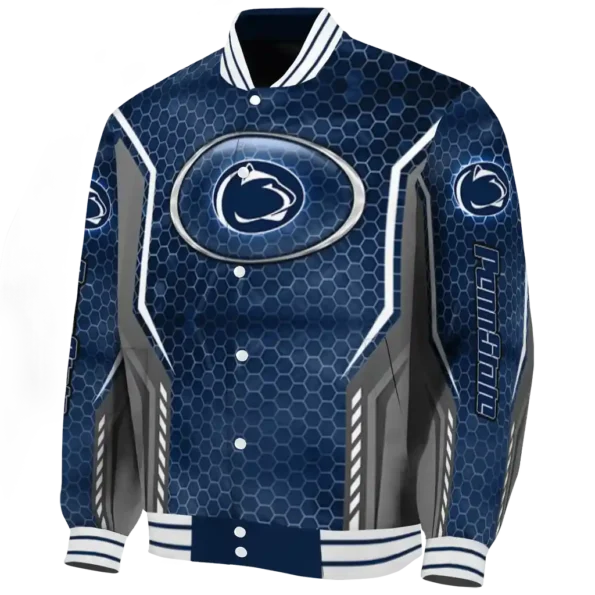 custom penn state nittany lions power plate blue varsity jacket best selling