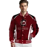 custom-south-carolina-gamecocks-hexagon-grid-garnet-varsity-jacket-best-selling.webp