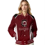 custom-south-carolina-gamecocks-hexagon-grid-garnet-varsity-jacket-best-selling.webp