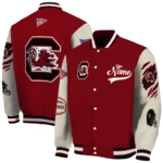 custom-south-carolina-gamecocks-wildcat-pawprint-garnet-nude-varsity-jacket-best-selling.webp
