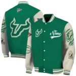 custom-south-florida-bulls-wildcat-pawprint-green-nude-varsity-jacket-best-selling.webp