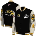 custom-southern-miss-golden-eagles-wildcat-pawprint-black-nude-varsity-jacket-best-selling.webp