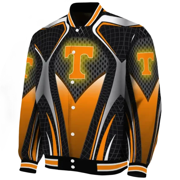 custom tennessee volunteers mesh chest white black varsity jacket best selling