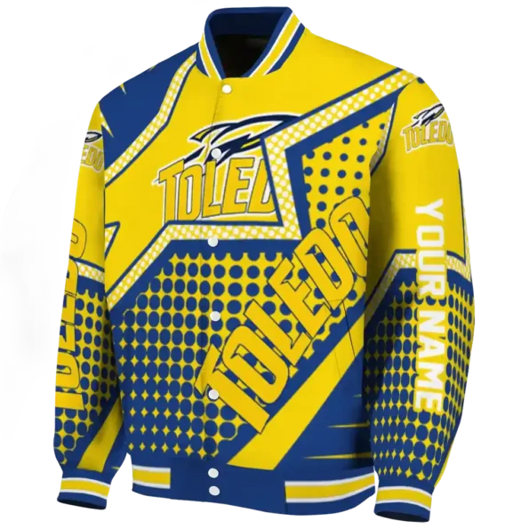custom toledo rockets star burst blue varsity jacket best selling