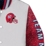 custom-tulsa-golden-hurricane-speckled-arms-blue-gray-varsity-jacket-best-selling.webp