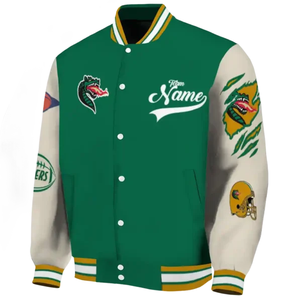 custom uab blazers wildcat pawprint green nude varsity jacket best selling