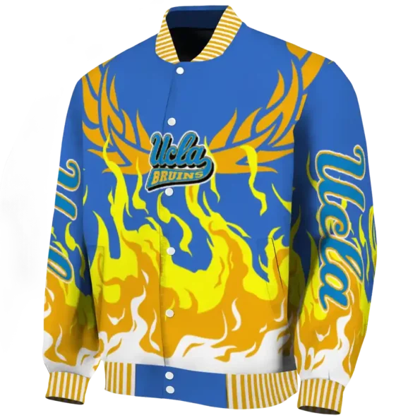custom ucla bruins winged blaze blue white varsity jacket best selling