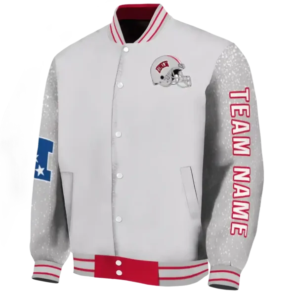 custom unlv rebels speckled arms red gray varsity jacket best selling