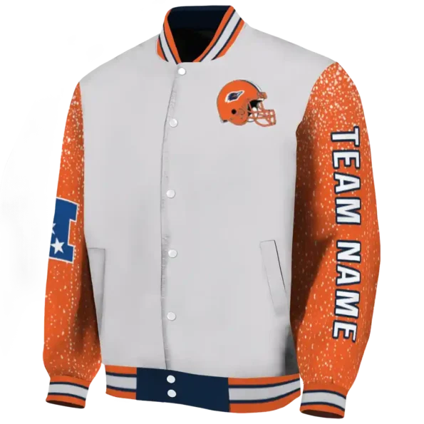 custom utsa roadrunners speckled arms orange gray varsity jacket best selling