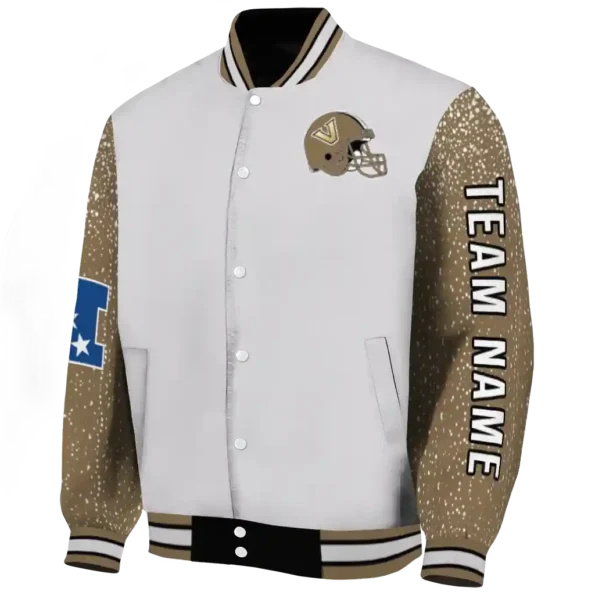 custom vanderbilt commodores speckled arms black gray varsity jacket best selling