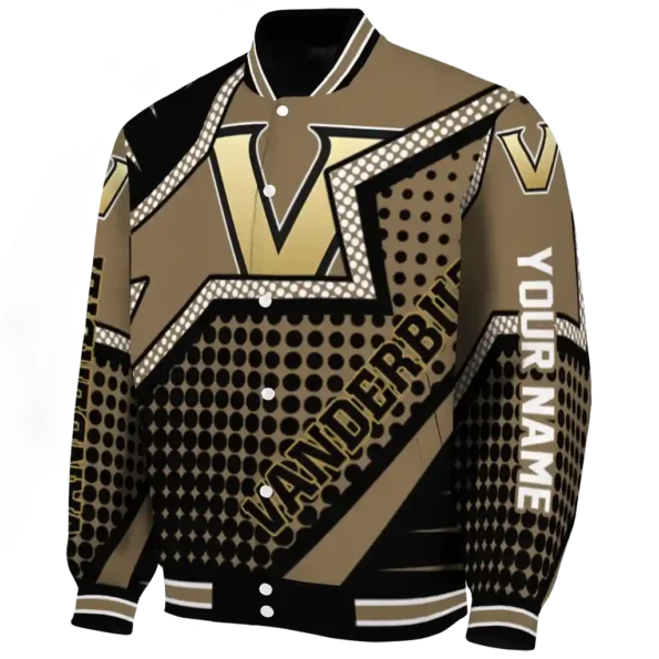 custom vanderbilt commodores star burst black varsity jacket best selling