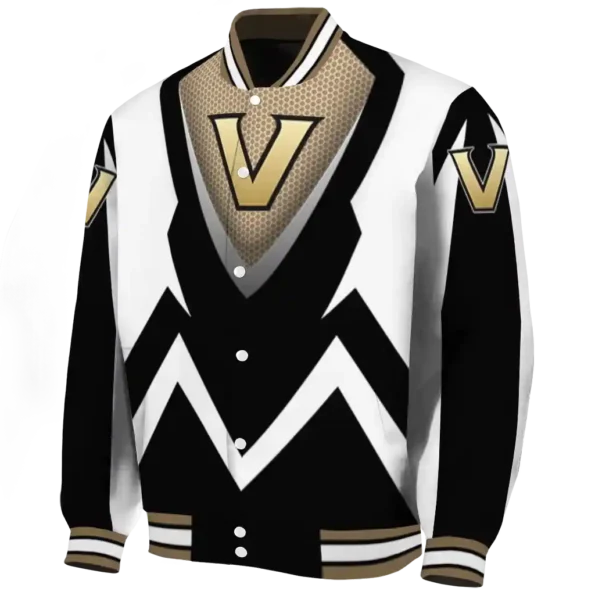 custom vanderbilt commodores v stripes black white varsity jacket best selling