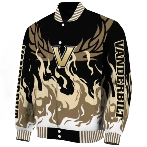 custom vanderbilt commodores winged blaze black white varsity jacket best selling