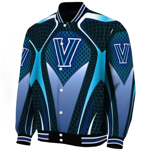 custom villanova wildcats mesh chest light blue black varsity jacket best selling