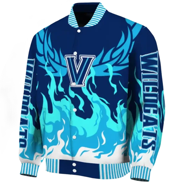 custom villanova wildcats winged blaze navy white varsity jacket best selling
