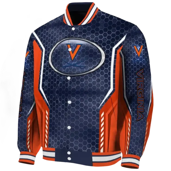 custom virginia cavaliers power plate blue varsity jacket best selling