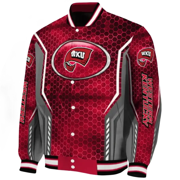 custom western kentucky hilltoppers power plate red varsity jacket best selling