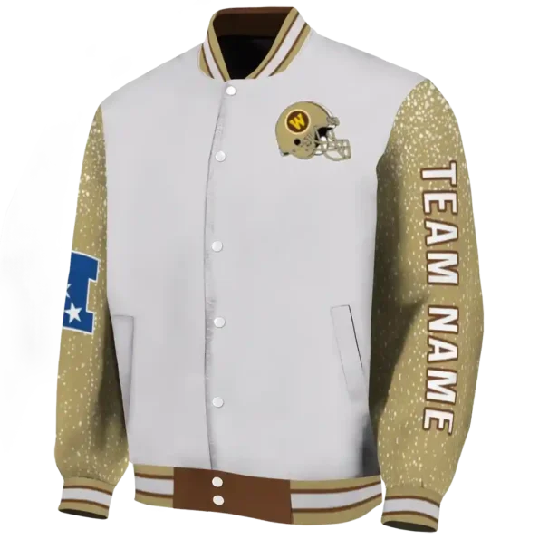 custom western michigan broncos speckled arms brown gray varsity jacket best selling