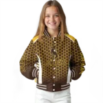 custom-wyoming-cowboys-hexagon-grid-brown-varsity-jacket-best-selling.webp