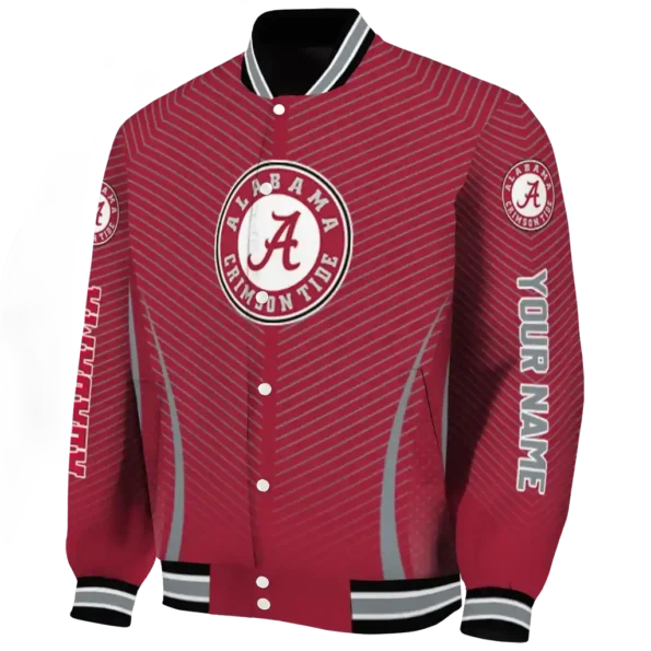 customized alabama crimson tide chevron arrow crimson varsity jacket best selling