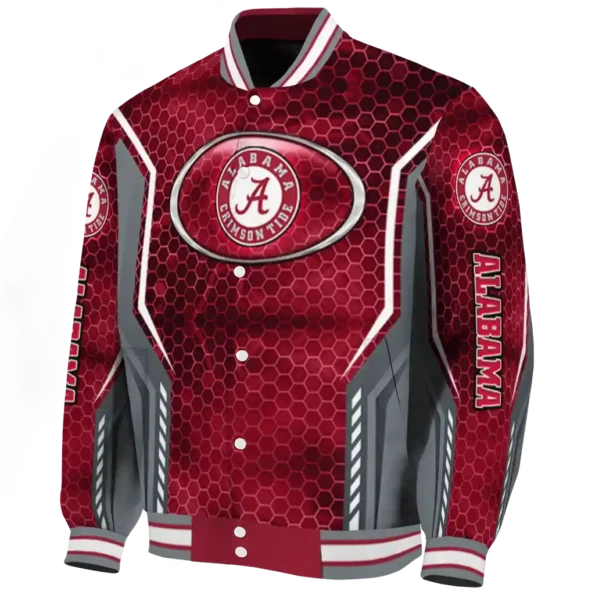 customized alabama crimson tide power plate crimson varsity jacket best selling