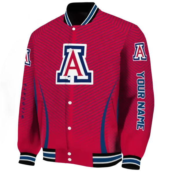 customized arizona wildcats chevron arrow red varsity jacket best selling