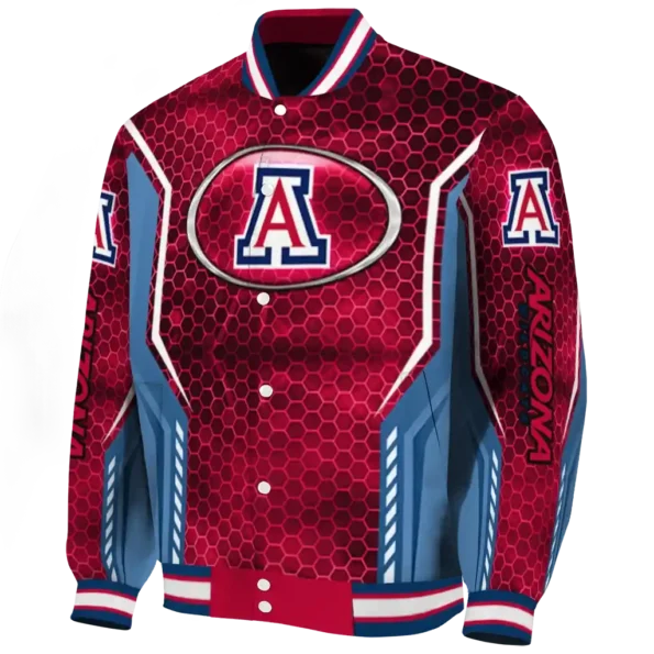 customized arizona wildcats power plate red varsity jacket best selling