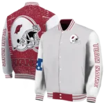 customized-arkansas-razorbacks-speckled-arms-red-gray-varsity-jacket-best-selling.webp