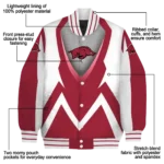 customized-arkansas-razorbacks-v-stripes-red-white-varsity-jacket-best-selling.webp