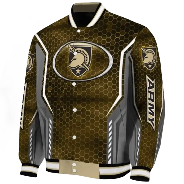 customized army black knights power plate gold varsity jacket best selling