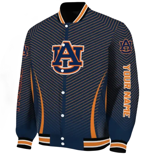 customized auburn tigers chevron arrow navy blue varsity jacket best selling