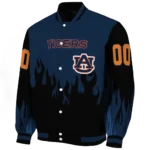 customized auburn tigers flame border navy blue black varsity jacket best selling.webp