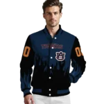 customized auburn tigers flame border navy blue black varsity jacket best selling.webp