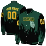 customized baylor bears flame border green black varsity jacket best selling.webp