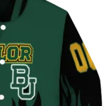 customized baylor bears flame border green black varsity jacket best selling.webp