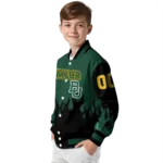 customized baylor bears flame border green black varsity jacket best selling.webp