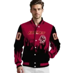 customized boston college eagles flame border maroon black varsity jacket best selling.webp